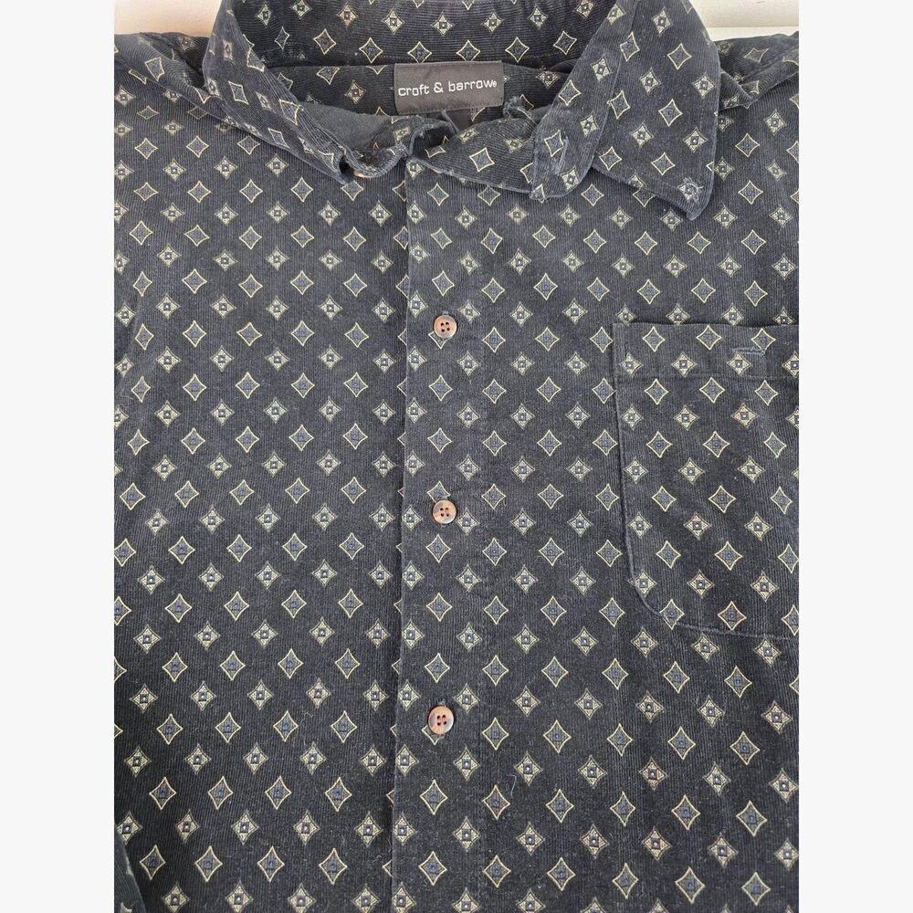 Croft & Barrow Mens XL Black Button Down Shirt - Picture 5 of 13